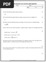 Radian Measure Arcs Sectors and Segments