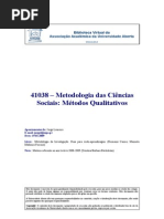 41038 - Metodologia Das Ciências Sociais_Metodos Quatitativos - (Apontamentos) Jorge Loureiro