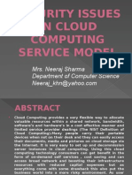 Security Issues in Cloud Computing Service Model
