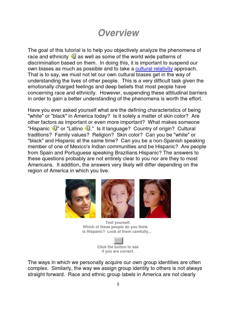 Race and Ethnicity Explained | PDF | Race And Ethnicity In The United ...