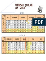 Calendar Scolar 2015-2016