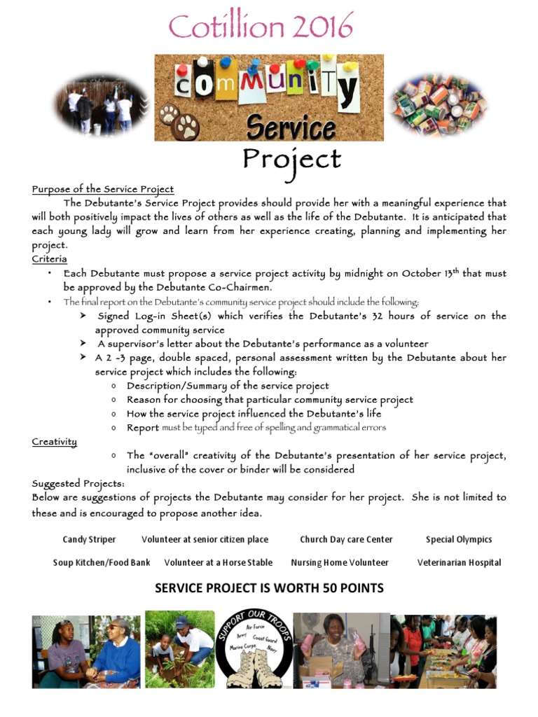 Cotillion Service Project Handout 2016 | PDF | Fraternities And Sororities