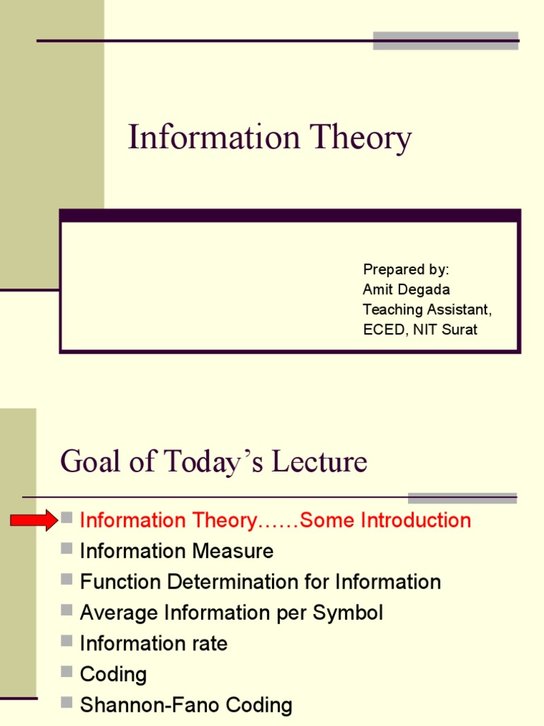 Information Theory | PDF | Logarithm | Information