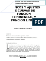 Graficos y Ajustes de Curvas de Función Exponencial y Función Lineal