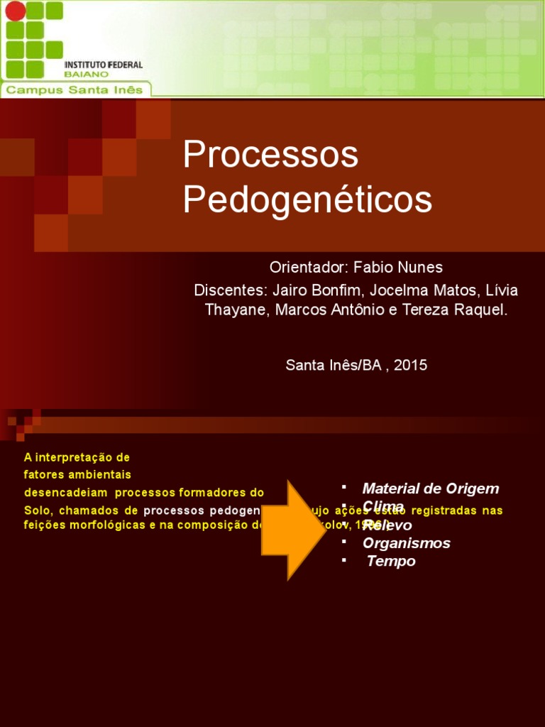 Processos Pedogenéticos | PDF | Solo | Geociências