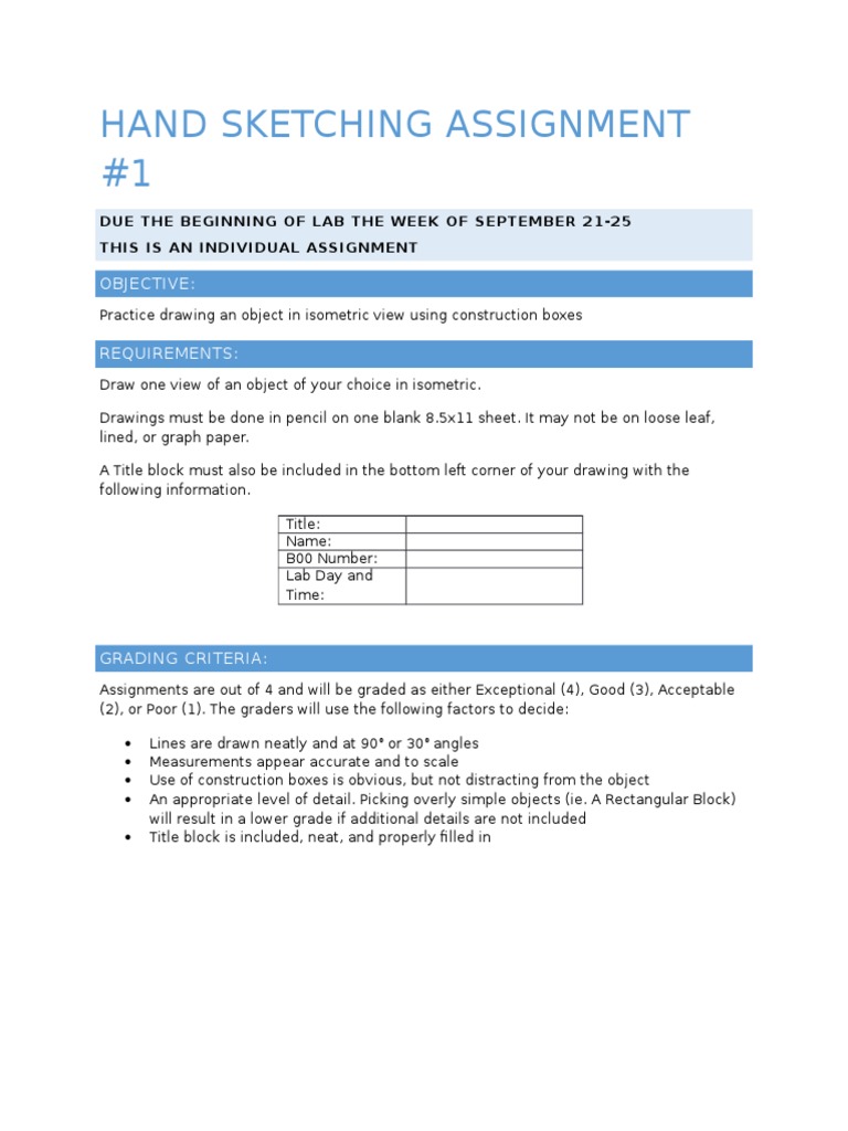Isometric Drawing Assignment Guide | PDF | Home & Garden | Art