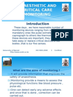 Anaesthetic and Critical Care Monitoring