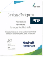 Mental Health First Aid - Certificate
