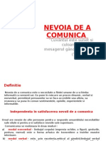 Nevoia de A Comunica