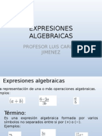 EXPRESIONES ALGEBRAICAS