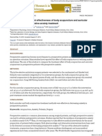 Comparing the Treatment Effectiveness of Body Acupuncture and Auricular Acupuncture in Preoperative Anxiety Treatment