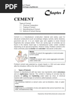 Chapter 1 Cement Civil Engineering Material