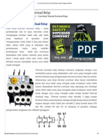 Cara Kerja Thermal Overload Relay Untuk Pengaman Motor