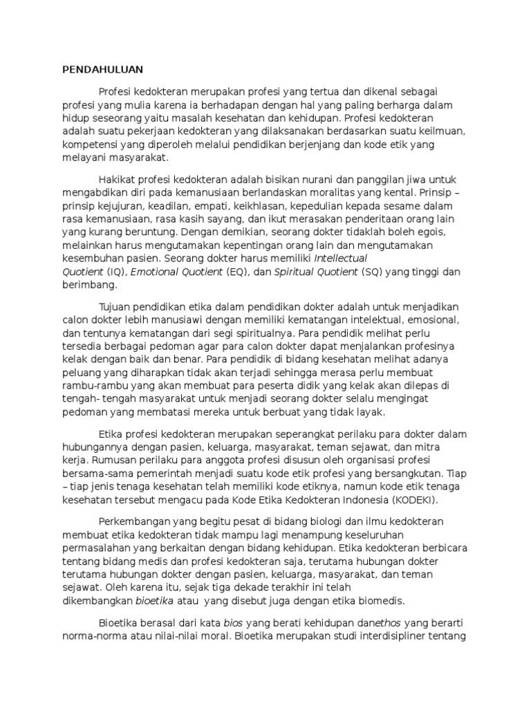 Contoh Laporan Hasil Observasi Dokter