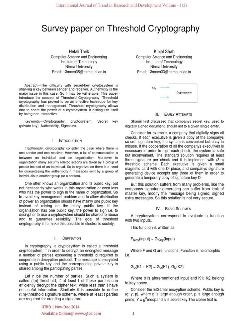 term paper on cryptography