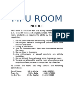 Mpu Room Notice