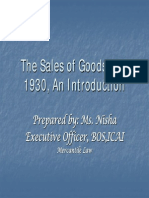The Sales of Goods Act - 1930, An Introduction