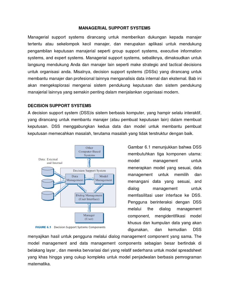 RINGKASAN Managerial Support Systems | PDF