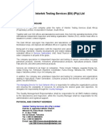 Intertek Testing Services (EA) (Pty) LTD: Company Background