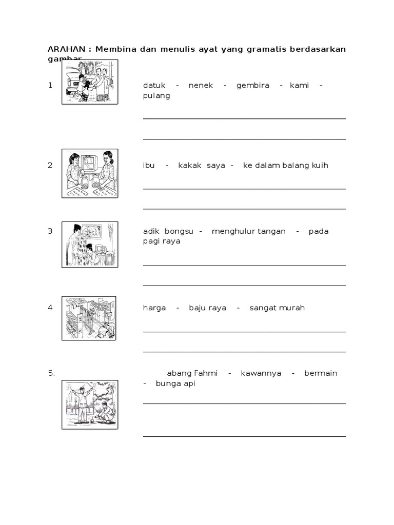 Latihan Membina Ayat Berdasarkan Rangkai Kata Yang Diberi Pdf