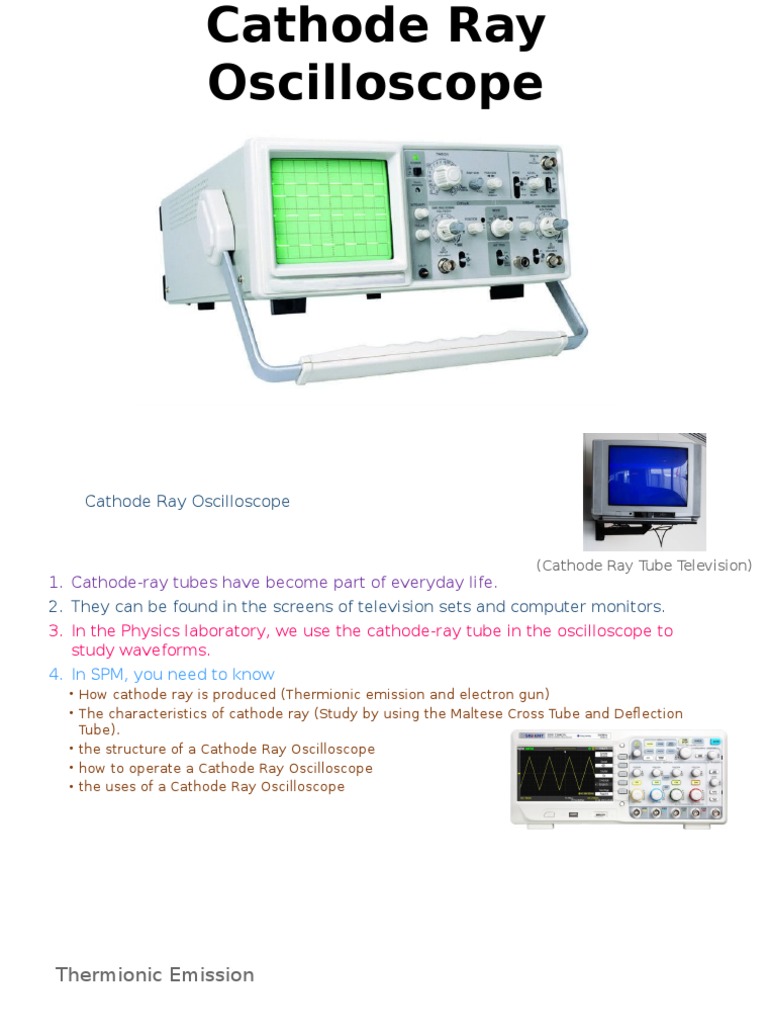 Physic 4.1 Cathode Ray Oscilloscope Cathode Voltage