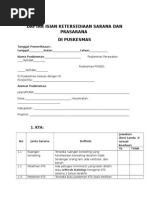 CEKLIST SARANA PUSK