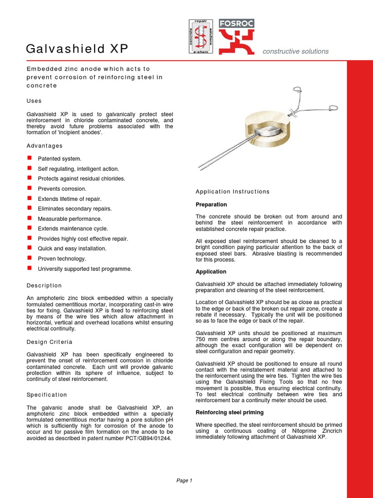 Galvashield Xp Concrete Corrosion