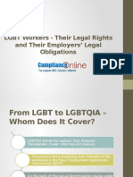 LGBT D"LGBT Workers - Their Legal Rights and Their Employers' Legal Obligations "Oes The Term Scare You