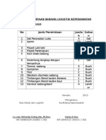 Daftar Permintaan Barang Logistik Keperawatan