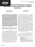Memory Testing - MBIST, BIRA - BISR - Algorithms, Self Repair Mechanism ...