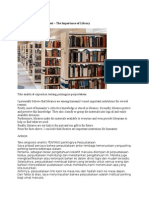 Analytical Exposition Text - The Importance of Library
