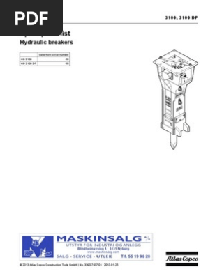 HB 3100 ATLAS COPCO BREAKER