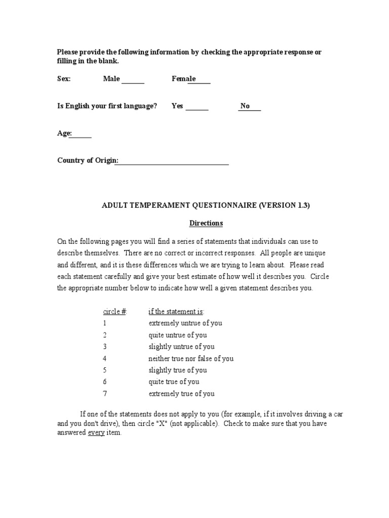 Please Provide The Following Information by Checking The Appropriate ...