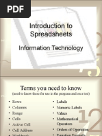 Intro to Spreadsheets