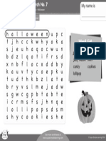 Halloween Word Search 7 BW