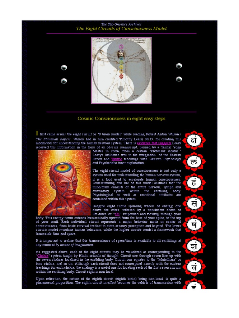 Leary's Eight Circuit Consciousness Model | PDF | Consciousness | Mind