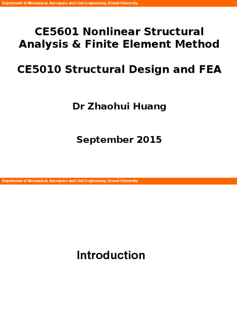 Finite Element Method Overview | PDF | Stress (Mechanics) | Deformation ...