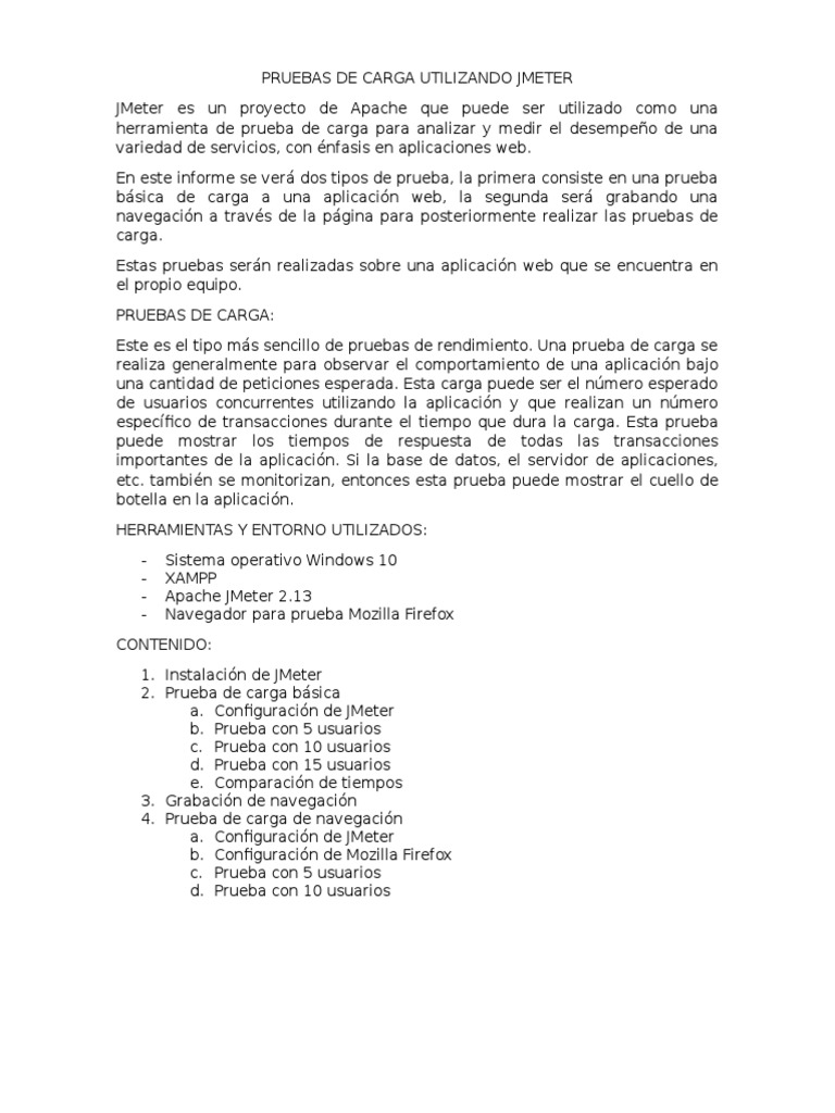Pruebas de Carga con JMeter | PDF | Servidor web | Internet y web