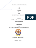 Practical Training Report: Rajasthan Technical University, Kota