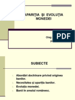  Aparitia Si Evolutia Monedei