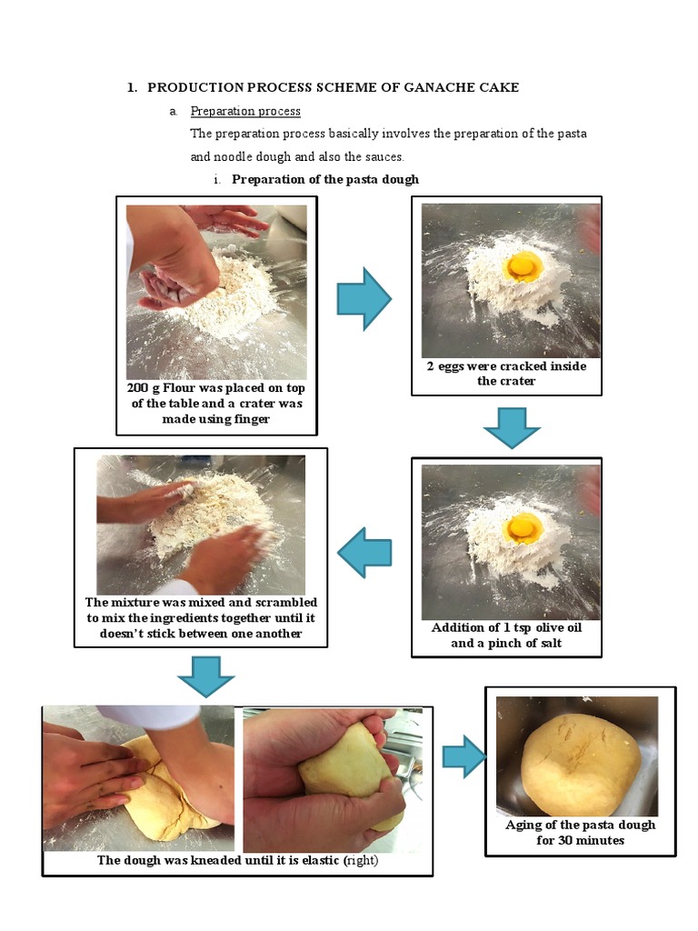 Production Process Scheme of Pasta & Noodle Dough Pasta