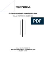 Proposal Permohonan Bantuan Pembangunan Desa Growong Kidul