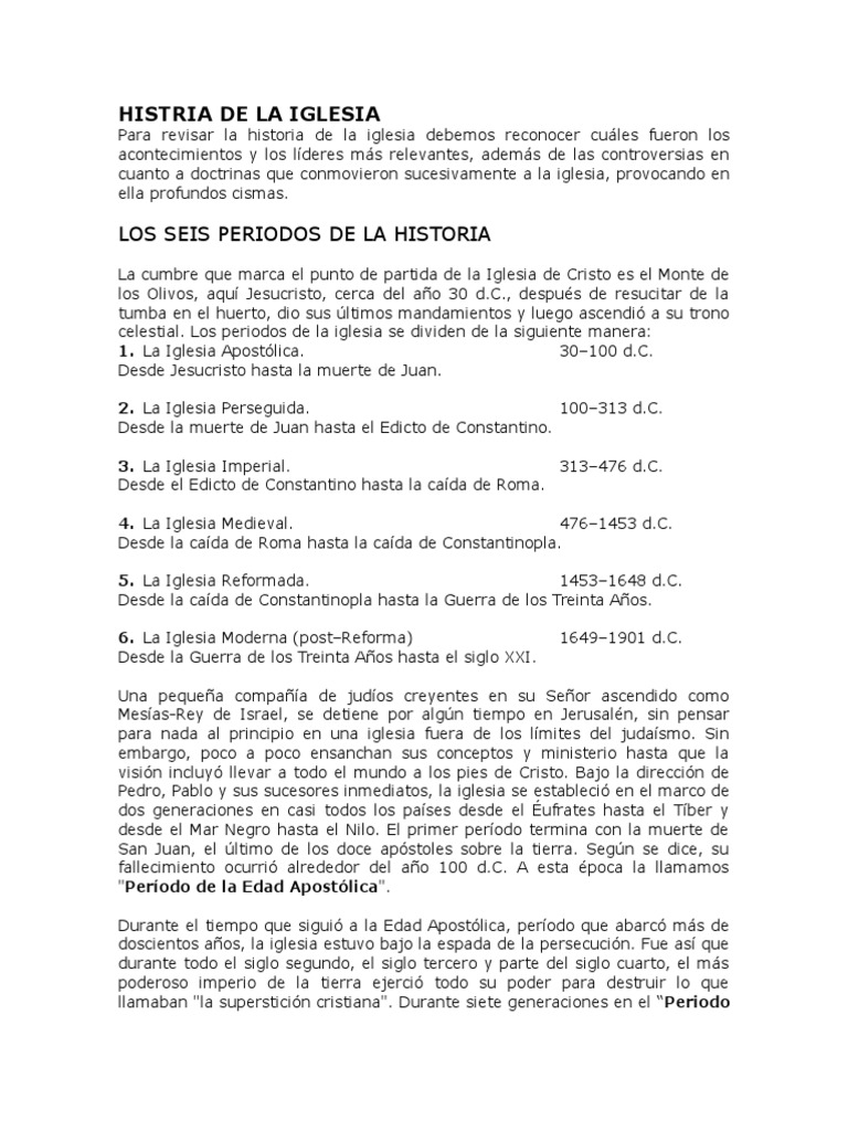 Historia de la Iglesia Cristiana | PDF | Roma | Iglesia Católica