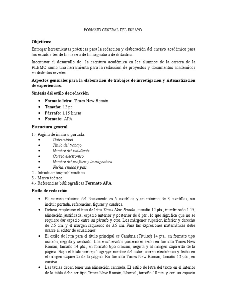 Formato de un essay image