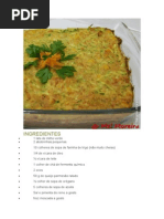 Torta de Abobrinha Com Milho