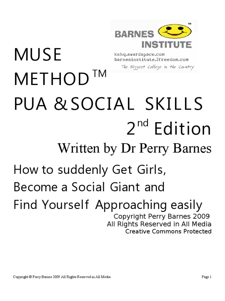 Muse Method at PUA and Social Skills at 2nd Edition | PDF | Kiss | Poetry