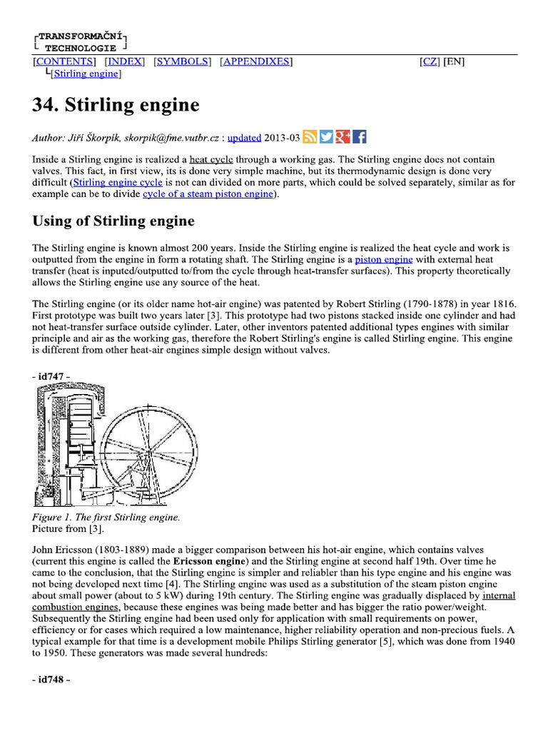 Stirling Engine | PDF