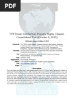 WikiLeaks TPP Intellectual Property Rights Chapter