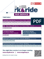 park and ride timetables nov2014