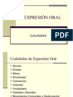 Cualidades de Expresion Oral